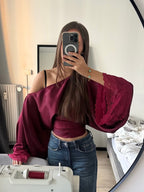 Haut LJ rouge bordeaux
